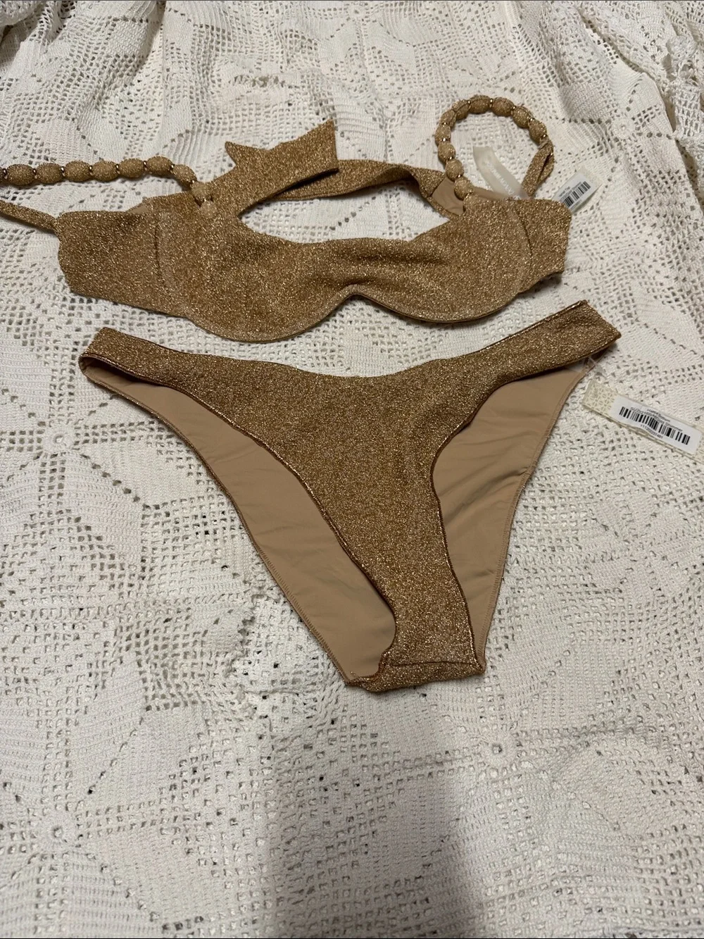 Devon Windsor Harriet top & Hattie bottom/ gold shimmer - Picture 4 of 5